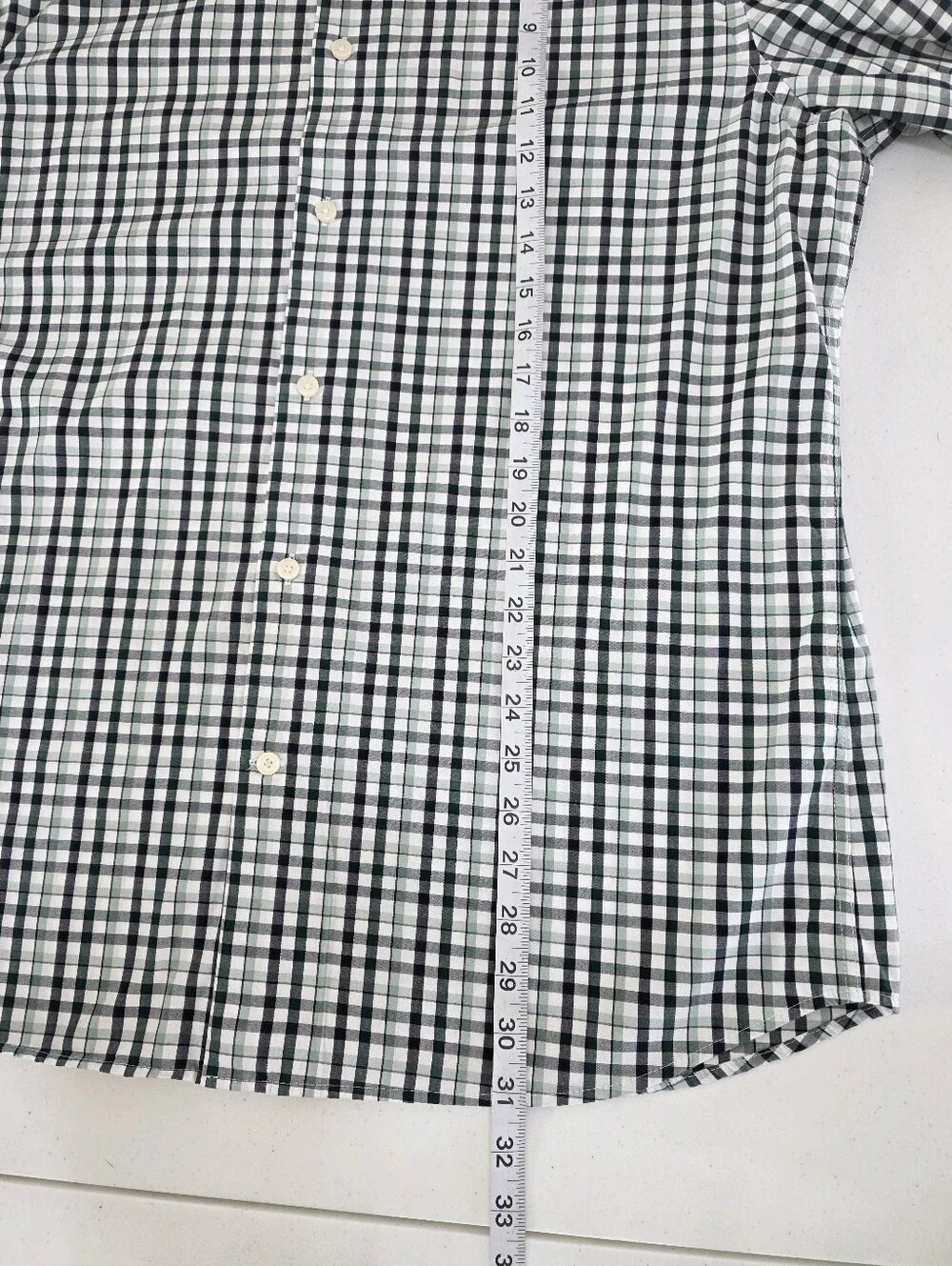 Banana Republic Slim Fit Wrinkle Resistant Plaid Button Front Shirt Men's Large